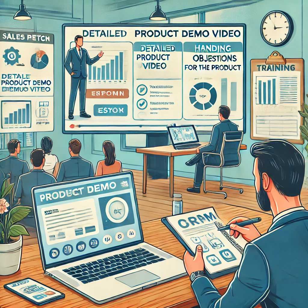 Sales Enablement Illustration Sales Enablement Illustration in an Office