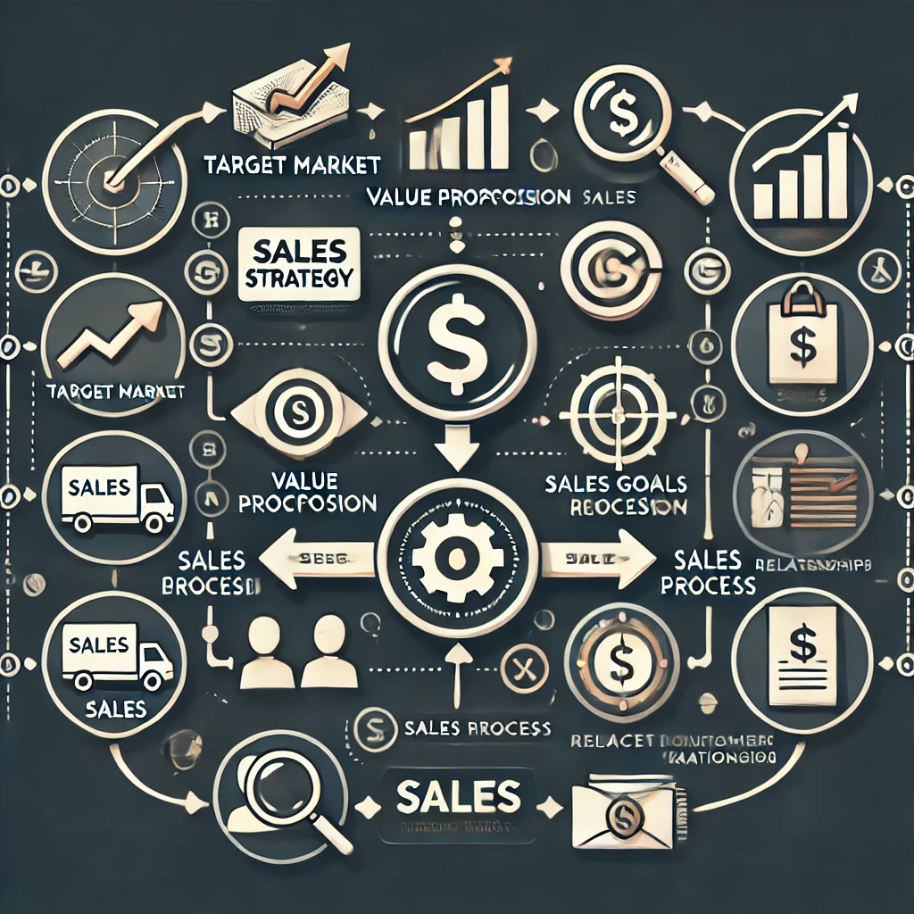 Find here the answer to the question: "What is a sales strategy?"